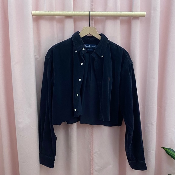 🏷SOLD🏷Vintage Corduroy Cropped Shirt Jacket - Picture 11 of 15